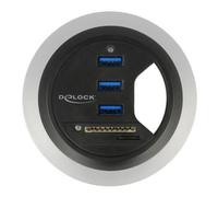 Hub DeLock 3 puertos USB 3.0 sobremesa modelo 62869 lector microSD/SD