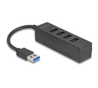 Hub Delock 4 puertos 5 Gbit/s USB 3.2 Gen 1 modelo 64350 con LED azul