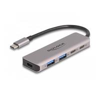 Hub Delock 5 puertos 5 Gbps USB Type-C y Tipo-A carcasa metálica