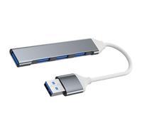 Hub D'Extension USB Compact - Gris Type-C Adaptateur De Données 3.0, Extension Multiport, Connexion Disque Dur/Clavier D'Ordinateur Portable, Rapide Avec Débit De 5 Gbit/S | Hub Adaptateur