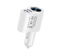 Hub di ricarica per veicoli - Adattatore Splitter 12V 24V, caricabatterie rapido Doppio USB | Presa di corrente per Auto per telefono, navigatore, camion, SUV, cruscotto, abitacolo, Porta di