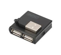 USB 2.0 High-Speed Hub 4-Port 4x USB A/F, 1x USB B mini/M, incl. USB cable