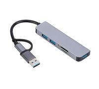 Hub, Divisor 5 En 1, Adaptador, Dongle Portátil, Adaptador De Controlador Mini Estable, Base De Expansión USB para Computadora Portátil, Adaptador De Controlador ini