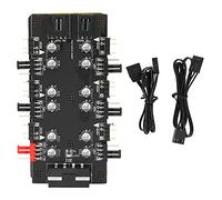 Hub Divisor de 6 vías, Placa de expansión para Control de Velocidad de Ventilador PWM de 4 Pines y Control de luz ARGB de 3 Pines, Extensor de 1 a 6 Ventiladores y RGB para la plac (Interfaz IDE)