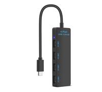 Hub divisor USB 3.0 de tipo C a 4 puertos para conexión de periféricos a portátiles, computadoras de escritorio y televisores