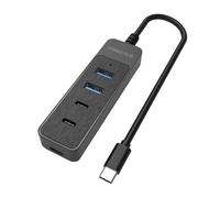 Hub divisor USB multifunción, 1 USB 3.0, 1 USB 2.0, 2 puertos tipo C mejorados, conectividades para uso doméstico y oficina, concentradores USB C para PC