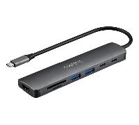 HUB EWENT EW1152 USB-C 7 EN 1 HDMI 4K/USB-C/2USB-A/LECTOR TARJETAS SD Y MIROSD