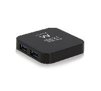 HUB EWENT USB 3.1 4 PUERTOS AC POWER NEGRO EW1134