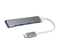 Hub Extensor Multifuncional Type-C/USB, Conexiones Rápidas Plug-and-Play, Compatible con, y Linux, Gray, Transferir Archivos Grandes y Conectar Dispositivos Periféricos