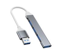 Hub Extensor Multifuncional Type-C/USB, Conexiones Rápidas Plug-and-Play, Compatible con, y Linux, Gray, Transferir Archivos Grandes y Conectar Dispositivos Periféricos