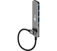 Hub Goobay 4 puertos 5 Gbit/s modelo 79158 USB-C y USB-A aluminio gris