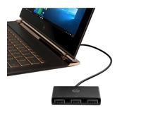 Hub HP 3 puertos USB 3.2 Gen 1 USB-C a USB-A portátil negro ligero