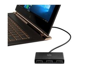 Hub HP 3 puertos USB 3.2 Gen 1 USB-C a USB-A portátil negro ligero