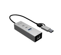 Hub i-tec 4 puertos 5 Gbit/s USB-C/USB-A Metal HUB 3 2.5GLAN Plata