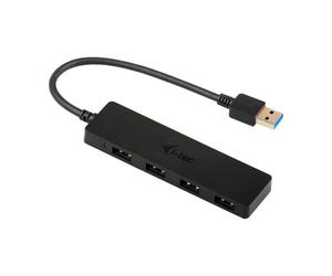 Hub I-Tec 4 puertos 5 Gbps USB 3.2 Gen 1 Advance Slim Passive Negro