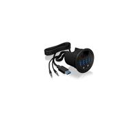 Hub ICY BOX 4 puertos USB 3.2 Gen 1 5 Gbps modelo IB-HUB1403A negro