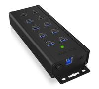 Hub ICYBOX 10 puertos 5 Gbps modelo IB-HUB1703-QC3 aluminio carga rápida