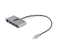 StarTech.com Hub Adaptador USB-C con Ethernet de 3 Puertos USB-A - Red Ethernet Gigabit RJ45 - USB 3.0 5Gbps - Alimentado por