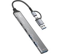 Hub LinQ 5 puertos 480 Mbps modelo IT7806 con carga 10 W y lector SD