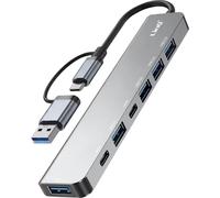 Hub LinQ 7 puertos 5 Gbps modelo IT7808 con USB-C y lector SD