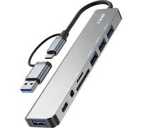 Hub LinQ 8 puertos 5 Gbps modelo IT7811 con lector SD y audio