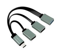 Hub LogiLink 3 puertos 5 Gbps USB 3.2 Gen 1 modelo UA0315 Negro Gris