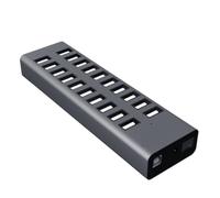 Hub Multi USB 2,0 De 20 Puertos, Transferencia Datos Alta Velocidad, Divisor Cargador Rápido, Adaptador Corriente Externo 12V7.5a For Teléfono Y Tableta