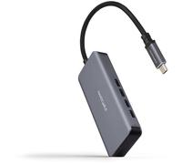 Hub Nanocable USB-C > 4xUSB-C 10 CM Gris