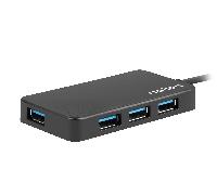 HUB NATEC SILKWORM USB-C 4 PUERTOS USB 3.0 NEGRO
