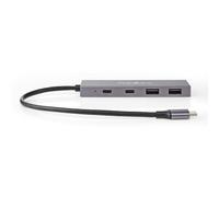 Nedis UHUBU3450AT hub & concentrateur USB 3.2 Gen 2 (3.1 Gen 2) Type-C 10000 Mbit/s Anthracite