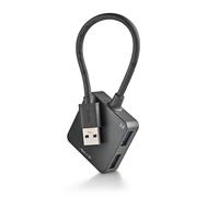 NGS Technology Hub USB 3.0 IHUB 3.0 Tiny — 4 puertos, 5 Gbps, cable 18 cm, negro