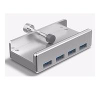 Hub Orico 5 puertos 5 Gbps USB 3.2 Gen 1 modelo ALL-USB3-HUB-4-CLIP Plata