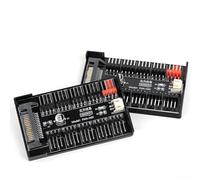 Hub PWM de 4 pines multidireccional con conector de alimentación SATA, soporta hasta 10 ventiladores de carcasa para refrigeración optimizada y gestión de cables