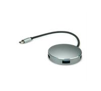 Hub Roline 4 puertos 5000 Mbit/s USB 3.2 Gen 1 modelo 14.02.5036 aluminio negro