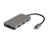 Hub Roline 4 puertos 5000 Mbit/s USB 3.2 Gen 2 modelo 14.02.5038 aluminio plata