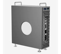 Hub & Stand, carcasa vertical de aluminio para computadora para Mac Mini M4/M4 Pro 2024, soporte protector a prueba de polvo, soporte de almacenamiento de piezas de PC, soporte de dos interfaz USB 3.2