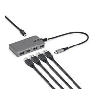 StarTech.com Hub USB-C de 4 Puertos - Ladrón Concentrador Portátil de 5Gb - Alimentado por el Bus - Entrada Tipo C