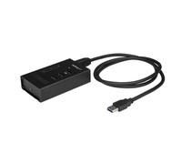 StarTech.com Hub USB 3.0 de 4 Puertos - Ladrón USB Tipo-A a 1x USB-C y 3x USB-A - Hub Comercial USB de Metal - USB 3.2 Gen 1 SuperSpeed de 5Gbps - Autoalimentado - de Carga Rápida BC 1.2 - Resistente/Instalable