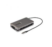 StarTech.com Adaptador Multipuertos USB-C - USB Tipo C a HDMI 2.0 4K a 60Hz - Hub Ladrón USB de 2 Puertos de 10Gbps - con PD de Paso de 100W - GbE - SD/MicroSD - Mini Docking Station