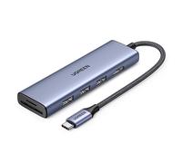 Hub Ugreen CM511 USB-C 6 en 1 1x HDMI + 3x USB-A + SD/TF Gris
