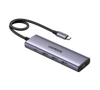 Ugreen 15596 HUB 5 en 1 USB-C a HDMI/3x USB 3.2/USB-C Gris