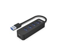 Hub Unitek 5 puertos modelo uHUB Q4 Negro USB 3.2 Gen 1 5000 Mbit/s ABS compacto