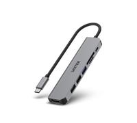 Hub UNITEK 7 puertos USB 3.2 Gen 1 Type-C modelo uHUB S7+ 100 W lector tarjetas y HDMI
