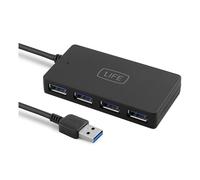 Hub USB 1Life 4 Puertos USB 3.0 Negro