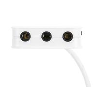 Hub USB 2.0 a 3 Puertos USB 2.0 + Micrófono para Auriculares con Divisor de Puerto Adaptador de Sonido de 7.1 Canales, Accesorios Profesionales (White)