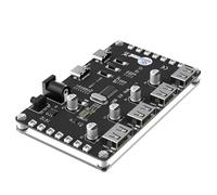 Hub USB 2.0 - Adaptador de corriente divisor múltiple de 4 puertos, expansor múltiple 2.0 con interruptores de alimentación LED para PC portátil