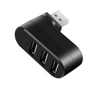 Hub USB 2.0 de 3 Puertos - Divisor USB de rotación Flexible con 3 Puertos USB | Concentradores USB portátiles y Seguros para teléfonos móviles, cámaras Digitales y cámaras HD