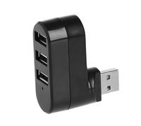 Hub USB 2.0 de 3 Puertos | Extensor USB portátil con diseño de rotación Flexible, Adaptador de Puerto múltiple Compacto para el de Teclado de PC portátil | Divisor SB Seguro Ligero para Via