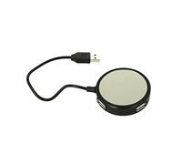 Hub USB 2.0 de 4 puertos, forma redonda, cable de 20 cm, divisor USB, divisor USB 2.0