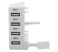 Hub USB 2.0 de 4 Puertos para One S, Adaptador de Expansión Divisor de Concentrador USB de Alta Velocidad para Consola de Videojuegos One Slim Extensor de Concentrador